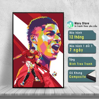 Tranh Canvas Rashford Của Manchester United, Chuyên Trang Trí Phòng Net và Góc Gaming