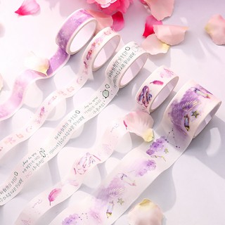 Fộp 5 cuộn băng keo Washi - giấy dán trang trí album ảnh/ sổ lưu niệm DIY