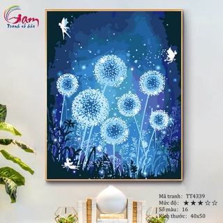 Tranh tô màu theo số Gam hoa bồ công anh TT4339