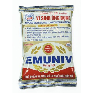 Chế Phẩm Vi Sinh Xử Lý Phế Thải Hữu Cơ EMUNIV (Dạng Bột)
