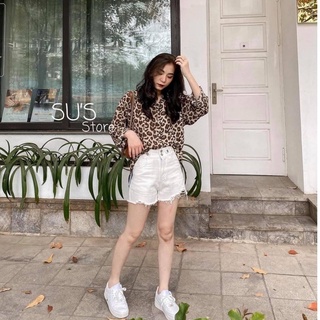 Áo sơ mi da báo, Áo sơ mi báo form rộng - Dorita Boutique
