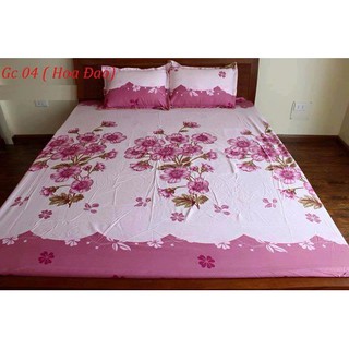 Bộ Ga Gối Cotton Poly Mẫu HOA ĐÀO -ĐÀO HỒNG NHẸ NHÀNG ĐỦ KÍCH THƯỚC CHỌN LỰA