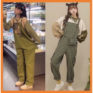 [Sẵn Hàng]♥️Set Áo+Quần Yếm Khủng Long Ulzzang(ảnh thật)2 Mẫu Size S->XL