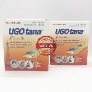 Băng dính cá nhân y tế UGO tana hộp 102 miếng - Đã tiệt trùng - Vải co giãn - Không thấm nước