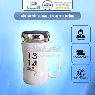 Cốc sứ nắp gương có quai nhiều hình