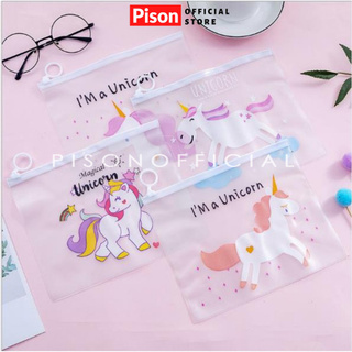 Túi zip khoen tròn Nhiều mẫu Pison đựng đồ dùng cá nhân 22*17cm – 1 cái