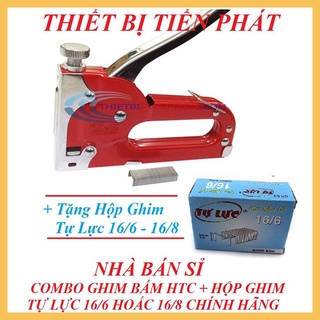 [Combo] Súng Bắn, Kềm Bấm Đinh, Kìm Bấm Ghim TOP Có Tăng Lực Tặng Hộp 5000 Ghim Bấm 16/6 Hoắc 16/8 (Đỏ Chính Hãng)