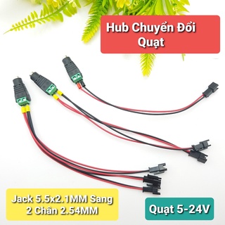 Bộ Chuyển Đổi Cho Quạt 2 ChânBộ HUB Cho Quạt Sử Dụng Nguồn Adapter 5.5x2.1MMHUB quạt 2 Pin 2.54MM Tiện Dụng