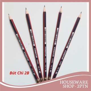 (Hàng Chuẩn mã BC-02) Bút Chì gỗ 2B , Sọc đỏ , đen có Gom ,tẩy dành cho học sinh , sinh viên , văn phòng