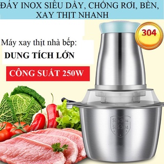 [TẶNG QUÀ] Máy Xay Thịt, Máy Xay Đa Năng Cối 3L inox Cầm Tay 2 Chế Độ 5 Lưỡi Dao Siêu Bền - BH 12 tháng
