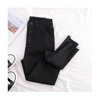 [Bigsize 32-36] Quần Jean Skinny Rách Gấu, 3 Màu Đen/Nhạt/Đậm, Lưng Cao Qua Rốn-Độ Co Giãn 10cm