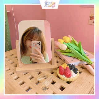 Gương để bàn đế gỗ xinh xắn