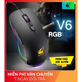 Chuột Máy Tính Game ❤️FREESHIP❤️ Chuột Gaming V6 Led RGB Chỉnh Được Chế Độ Led, Chuột Máy Tính Gaming