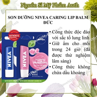 son NIVEA Lip Balm dưỡng mềm mịn cải thiện khô môi nứt nẻ