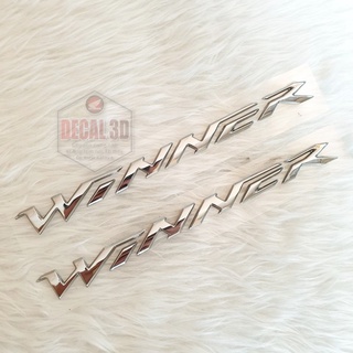 TEM WINNER V1 CHỮ NỔI MÀU BẠC CROM HÀNG ZIN CAO CẤP SẮC NÉT KHÔNG BONG CHÓC