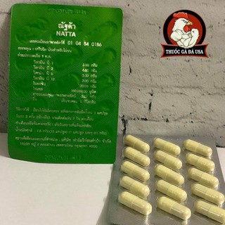 ĂN KHÔNG TIÊU , CHƯỚNG DIỀU NATTA CHO GÀ ĐÁ 1 VỈ 15 VIÊN