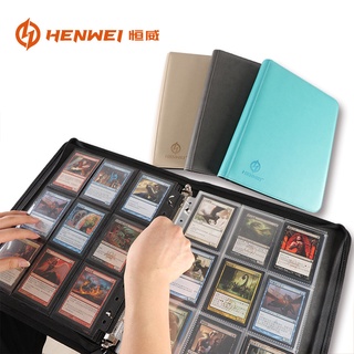 [Binder đựng card] Sổ thẻ da chính hãng Henwei trang rời có khóa kéo có thẻ Yugioh, Card game, Thẻ Idol,.....
