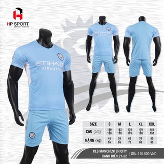 Bộ quần áo đá banh Man City sân nhà mới 2022