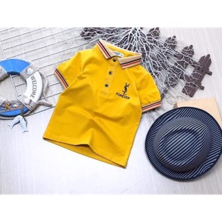 Áo cotton cổ trụ forever cộc tay cho bé trai