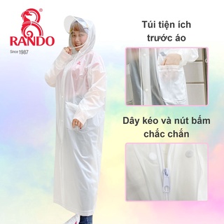 Áo mưa dây kéo Chống giọt bắn RANDO Dây Kéo Chống Giọt Bắn APPC-11 | PVCBít Sườn Che Kín Toàn Thân | VT MART