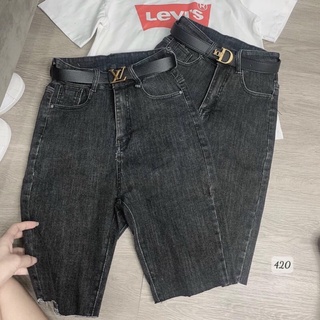 [CÓ BIGSIZE 32-36] Quần Ngố Xám Trơn BigSize - Lưng Cao - Co Giãn Mạnh