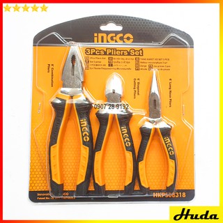 Bộ 3 kìm răng, cắt và nhọn INGCO HKPS08318  LKJ