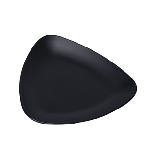 Dĩa tam giác size 25cm nhựa Melamine đen nhám (DTG09N)