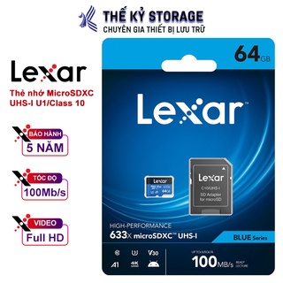 Thẻ nhớ Lexar High-Performance 633x microSDHC™ UHS-I Cards 64GB - Hàng chính hãng