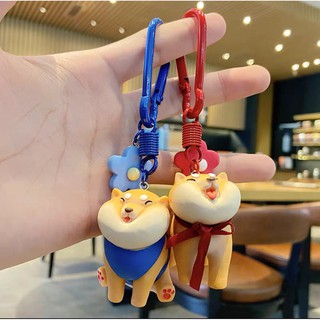 Móc khóa cute, móc chìa khóa cute hình chó shiba phong cách hàn quốc giá rẻ