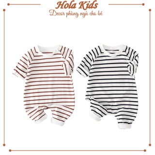 Bộ body, bodysuit kẻ ngang cotton mềm mại cho bé trai bé gái HolaKids Decor