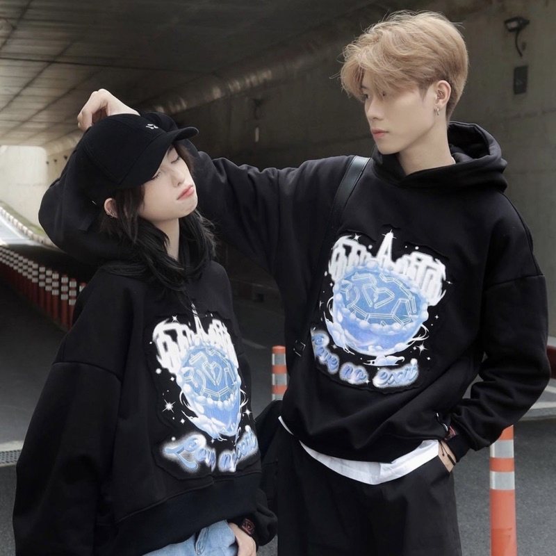 [ 𝐜𝐡𝐢́𝐧𝐡 𝐡𝐚̃𝐧𝐠 𝐔𝐧𝐜𝐨𝐯𝐞𝐫 ] Áo Khoác Nón 𝐋𝐨𝐯𝐞 𝐍𝐨 𝐄𝐱𝐢𝐭 ( Tặng Tote )