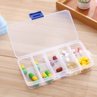 Hộp đựng đồ trang sức, thuốc 10 ngăn bằng nhựa