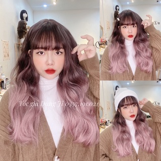 MS8184 Tóc giả nguyên đầu sóng ombre