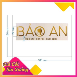 chữ alu gương vàng theo yêu cầu