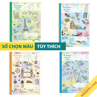 Vở B5 200 trang kẻ ngang MS 563H [Chọn Màu] lò xo đơn Klong, cuốn tập sổ KLong