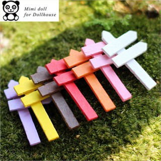 Bộ 2 cọc chỉ đường trang trí nhà búp bê cao 5cm minidoll