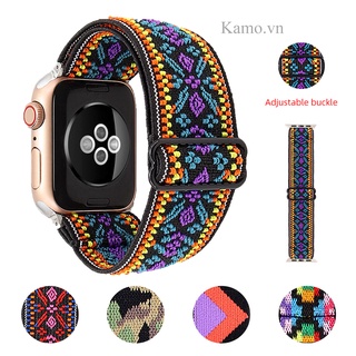 Dây apple watch vải thun co dãn dệt thổ cẩm series 7 6 5 4 3 SE, dây đeo đồng hồ apple watch 38mm 40mm 41mm 42mm 44mm 45