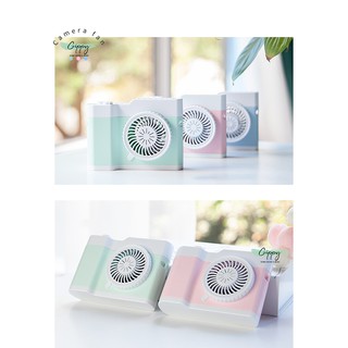 Quạt mini hình máy ảnh tích điện đáng yêu siêu bền, có dây đeo vào cổ tiện lợi - Gippy Decor