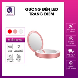 Gương Đèn Led Tích Hợp Sạc Dung Lượng 3000 Mah, Gương Trang Điểm Độ Nét Cao, Zoom 3x, Siêu Tiện Lợi BH [6 Tháng]