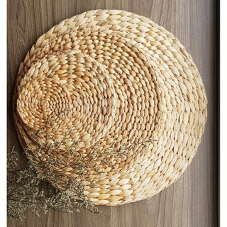 (D10-20-30cm) Thảm cói lục bình tròn decor chụp ảnh