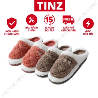 Dép bông, dép lông đi trong nhà nữ nam mùa đông quai ngang hình thú cute đế cao su TINZ|Mã Pmtrang