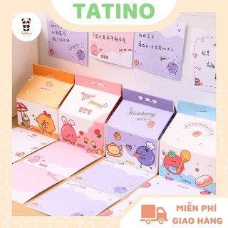 Túi giấy note rút 200 tờ hình hộp sữa với nhiều hình ảnh dễ thương