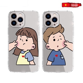 Ốp lưng iphone 6, 6s plus, 7 8 Plus, X, XS, XR, XSMAX, 11, 12, 13 PROMAX TRONG SUỐT ỐP CẶP BÉ TRAI BÉ GÁI PKVN
