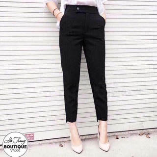 Quần baggy vải lệch gấu cao cấp