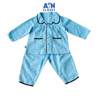 [Mã BMBAU50 giảm 7% đơn 99K] Bộ quần áo dài bé gái họa tiết Nhí xanh dương cotton - AICDBG3B4GQB - AIN Closet