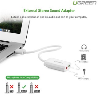 Cáp USB Sound Chính Hãng UGREEN 30143 - Tương Thích Mọi Hệ Điều Hành