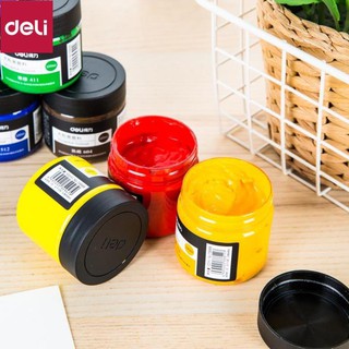 Màu bột Gouache Deli dạng hũ 100ml cao cấp - Chất màu siêu mịn, tươi sáng, màu sắc đa dạng phù hợp - 73888 [Deli]