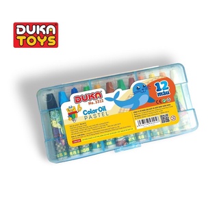[Mã LT50 giảm 50k đơn 250k] Sáp Màu Duka - Bút Sáp Dầu 12 Màu - Hộp Nhựa NO.3312