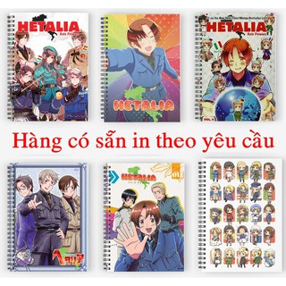 sổ tay hetalia axis powers sổ xoắn 200 trang