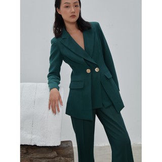 COCO SIN - Áo Vest Xanh Nút Gold